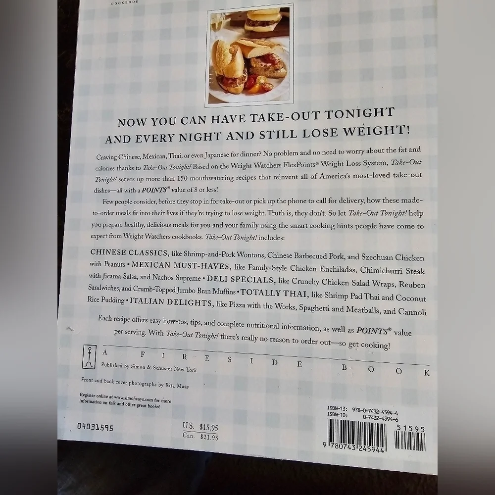 Weight Watchers Take-Out Tonight Cookbook 150+Recipes